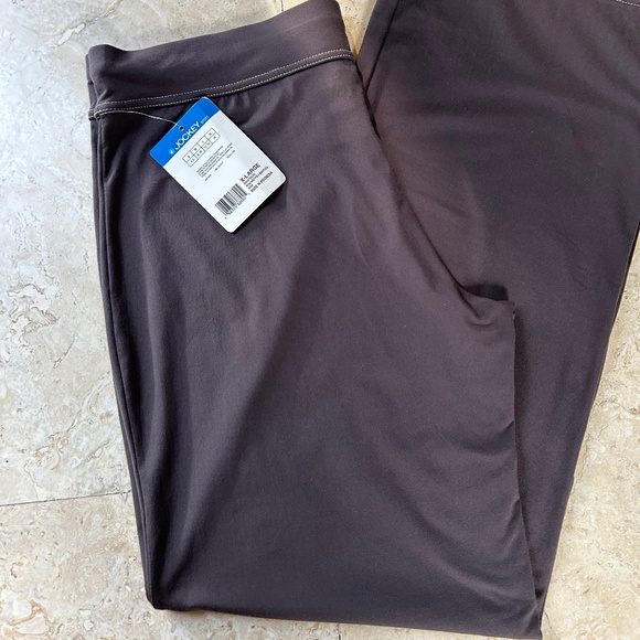 Jockey Sport Light Brown Peached Bootleg Pants, Size XL - Picture 2 of 6